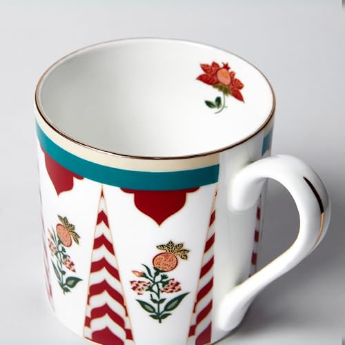 Image of India Circus Fine Bone China Coffee Mug Set of 6-220 Ml Each | Accented with 22 Carat Gold (6 Pcs)(LE10), Tea Cup Set of 6, Mugs for Coffee, Cups Set, Ideal for Gifting, Perfect for Home & Office