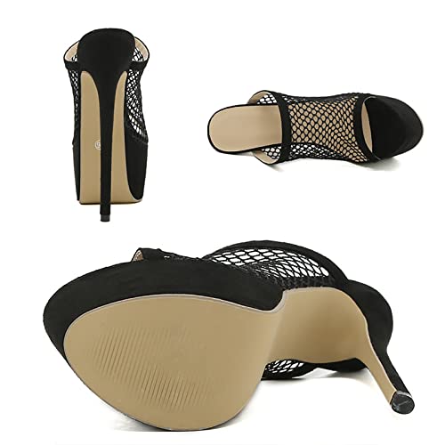 Mules de plate-forme légères peep toe contre la chaleur - 7