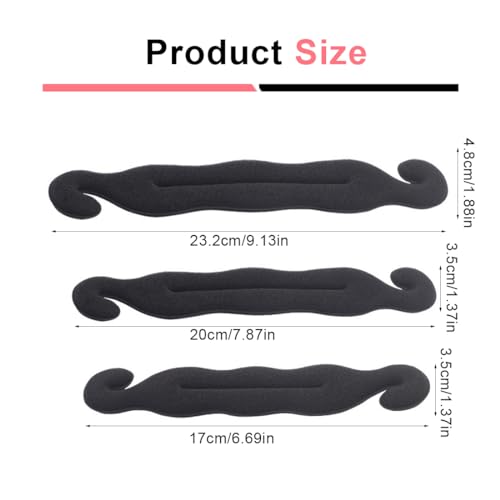 Teegxddy 6 Pack dutt hilfe, hair bun maker, Ring Stil Dutt, Styling-Haaraccessoires für Frauen Mit Glattem, Lockigem und Dickem Haar,3 Modelle