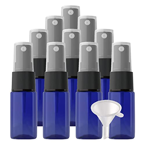 Contenitori da viaggio per cosmetici barattoli da per articoli da toeletta 24 pezzi mini vuoti da 10 ml trasparenti plastica PET con pompa spray a nebbia fineBlue