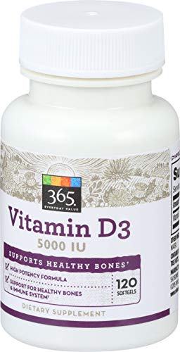 365 Everyday Value, Vitamin D3 5000 Iu, 120 Ct #TOP1