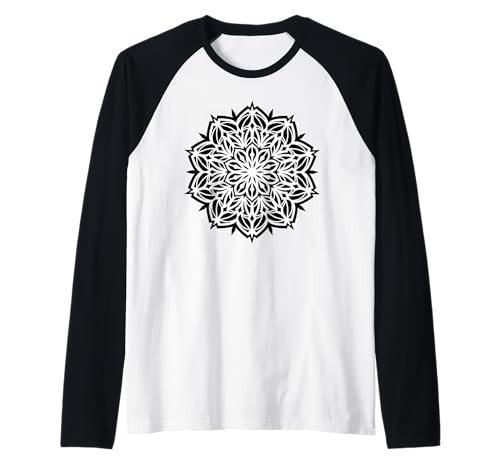 Mandala Sacred Geometry Geometric Pattern Tattoo Flash Raglan Baseball Tee
