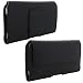Produktbild XiRRiX Leder Handy Tasche 2.4 4XL Gürteltasche kompatibel mit Samsung Galaxy A51 A52 A31 M21 M31 / S20 FE/Gigaset GS4 / Sony Xperia L4 / Xiaomi Mi Note 10 Lite - Gürtel Herren Handytasche schwarz