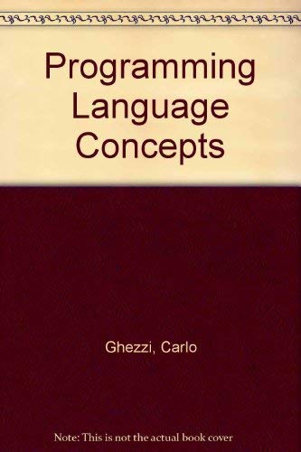 Programming Language Concepts 0471087556 Book Cover