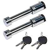 LYUTON 2Pack Chromed Trailer Hitch Lock Pin, Heavy Duty Steel Shaft with 5/8 Inch Diameter, Fits 2 I