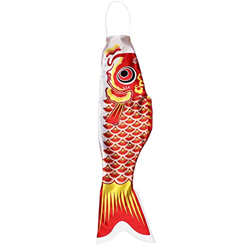 Kalaokei Garden Colorful Japanese Style Carp Streamer Windsock Fish Flag Home Party Decoration - Red 70cm