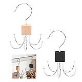 2 Pzs Organizador de Corbatas, Organizador de Cinturones con 12 Ganchos, 360° Giratorio, Accesorios para Closet...