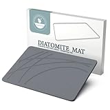 Stone Bath Mat ,Diatomaceous Earth Shower Mat Nonslip Super Absorbent Quick Drying Bathroom Floor Mat for Kitchen Counter , Natural Bathroom Mat Stone Easy to Clean (23.7 x 15 .5inch)…