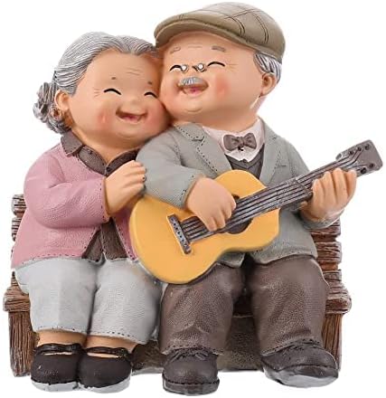 Figuras de resina para parejas de ancianos, figuras de abuelos, figuras de pareja de ancianos, figuras de pareja de ancianos, vida de vejez,