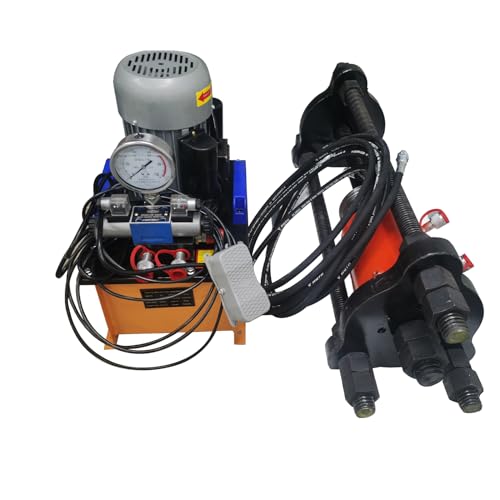 TECHTONGDA 70T Hydraulic Crawler Pin Press 220V 1500W Excavator Sleeve Chain Pressing Machine with Pedal Switch and Electric Pump, Crawler Pin Dismantling Machine for Excavator Maintenance