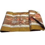 "HelloBangkok"BEAUTIFUL & COOL!! (TABLE / BED RUNNER) RAISED LEAF PATTERN ON YOUR BED SIZE WIDTH 14