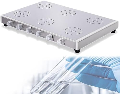 Magnetic Stirrer 20-2000 RPM Lab Mixer - Multi-Position Stainless Steel Mixing Machine for Laboratory Use, Ideal for Experiments and Research, 6 Plate Capacity