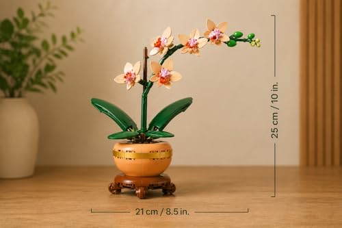 Image of Mini Orchid Building Blocks Set (274 PCS) | DIY Artificial Flower Plant Model | Botanical Home Decor Toy for Kids & Adults | Creative Gift Set