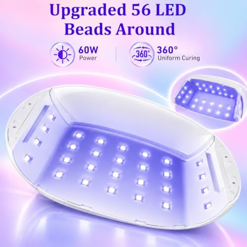 UV Light for Resin, Upgraded 60W 56 LEDs Double-Sided Curing Light — 사진 5