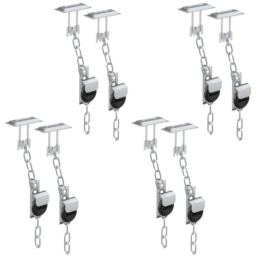 BASI | Gitterrostsicherung 4 x Paar | Edelstahl | Einbruchschutz | Fluchtweg-Schloss | 8 Stück