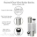 12-Pack Frosted Clear Glass Roller Bottles with Brushed Silver Leakproof Caps – Premium Quality Empty Roll-On Bottles for Essential Oils, Perfumes, Serums, DIY Aromatherapy & Beauty Products