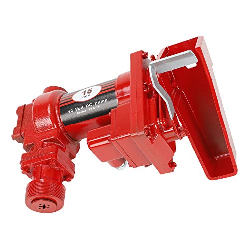 SUPERFASTRACING 15GPM 12V Heavy Duty Fuel Pump Rotary Vane Fuel Gas Transfer Pump (Pump Only)