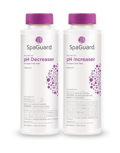 Leisurequip BUNDLE120 Spaguard Chemical Balancer Maintenance Kit With Test Strips - Contains Spa Alkalinity Increaser, Calcium Increaser, Ph Increaser, Ph Decreaser, Scum Absorber, Test Strips & Hot Tub Care Log Book thumb #2