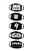 Bestsupplier 5 Pack Teeth Pattern Cute Unisex Cotton Blend Anti Dust Face Mouth Mask Black for Man Woman