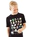 Minecraft T-Shirt Boys Sprites Gamer Gifts Black Short Sleeve Top 5-6 Years