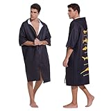 Pahajim Surf Poncho mit Kapuze Mikrofaser Badeponcho für Damen Herren Schnelltrocknend Saugfähig Handtuch Poncho für Strand,Umkleidehilfe,Wassersport