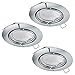 Produktbild EGLO 3er-Set Einbaustrahler Peneto, Spots Set aus Stahl in chrom, 3 Einbauleuchten mit GU10 Fassung, LED Leuchtmittel inklusive, Spot flach, schwenkbar, Ø 8,7 cm
