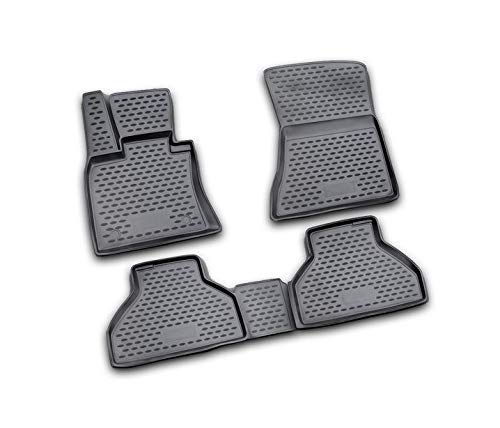 V-MAXZONE PARTSSet TPE Black Rubber Car Floor Mats VD369 All Weather Odorless Car Floor Mat Liners 5-piece Set Car Accessories Compatible With BMW X5 Type E70 2006 2007 2008 2009 2010 2011 2012 2013