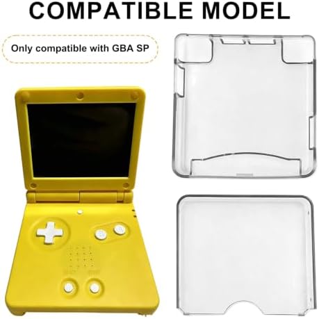 Hard Transparent Protective Case Compatible with for GBA SP Console, Clear PC Shell Cover Case with Scratch Protection, Dust Resistant Snap-On Design for Gameboy Advance SP Console Accessories — 사진 5