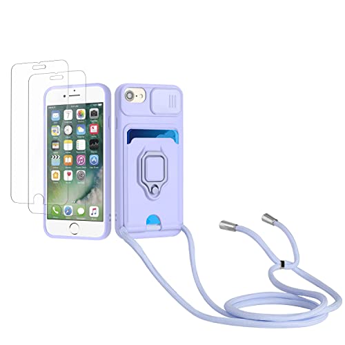 【Ritagli Precisi】Kaslly Cover Compatibile con iPhone 6/6S/7/8/SE 2020,Ritagli precisi e superfici lisce e ha pieno accesso a tutti i pulsanti e le porte e ricarica facile.La protezione in vetro temperato 9H premium è resistente ai graffi e agli urti per proteggere il tuo telefono da graffi e cadute ad alto impatto.