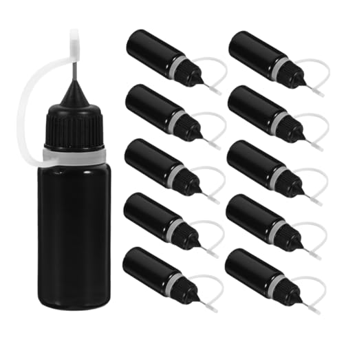 FUNOMOCYA Precision Glue Applicator Bottles 30ml Plastic Reusable Dropper Caps for Art Paint DIY Crafts