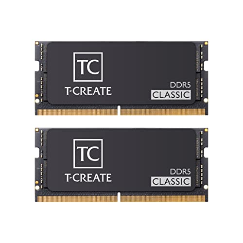 TEAMGROUP T-Create Classic DDR5 SODIMM 2x32GB 5600MHz(PC5-44800) CL46 Laptop Memory Module Ram - CTCCD564G5600HC46ADC-S01