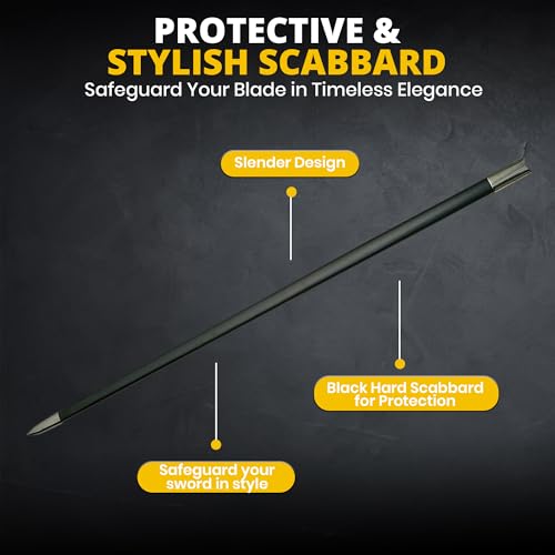 image for SZCO Supplies 43.5” Real Rapier Sword for Adults with Scabbard, Medi
