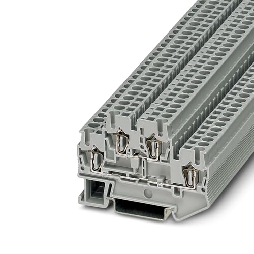 Vanky Industry 10pcs Compatible with Phoenix STTB 2,5 3031270 Double-Level Spring-cage Terminal Block Gray New
