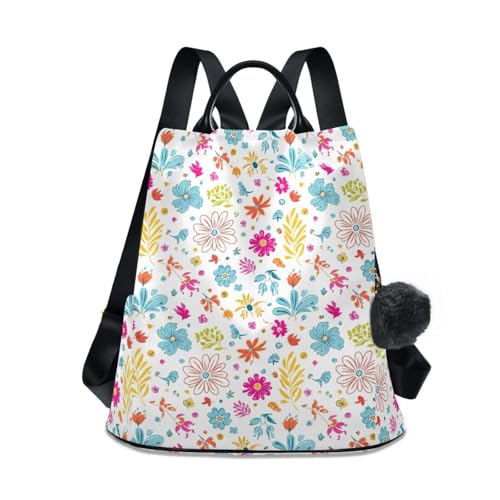 Sac à dos imprimé floral coloré pour femme idéal au quotidien