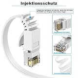 Ercielook Kabel Lan CAT6 High Speed 20 m, kabel sieciowy z klipsami kablowymi – przedłużenie kabla do PS5/4 routera modemu TV Switch Laptop