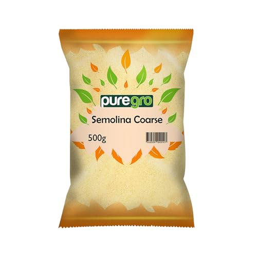 Puregro Semolina Coarse | Premium Quality | Semolina Coarse | 100% Natural | Versatile Use | Ideal For Baking | Healthy Addition To Your Diet | Perfect For Home Cooking | Weight 500g | Pack of 1