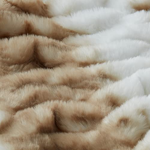 Bedfolks Faux Fur Throw Blanket Fuzzy Beige Luxury Fluffy Throw Blanket Cozy Thick Super Soft Blanket Plush Velvet Reversible Mink Blanket For Couch, Sofa, Bed, And Living Room Decor, 50" X 60" #TOP1