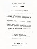 June Grigg/designs Book 2, Charted Designs for Miniatures B000K0EFWE Book Cover