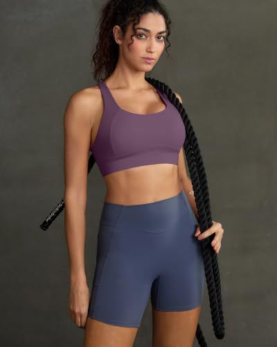 Image of RUNNING GIRL High Impact Sports Bras for Women, Adjustable Straps Bra High Support Workout Bra with Sewn in Pads