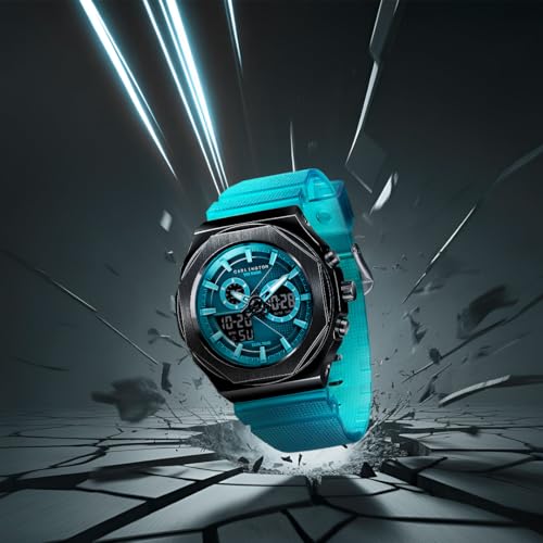 Image of Carlington Velocity Series Analog-Digital Sports Watches for Men and Boys with Alarm, Stopwatch, Backlit Display, Dualtime, Silicone Rubber Strap, Water & Shock Resiatant - CT 8102