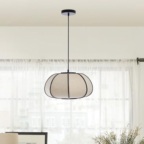 Booniture Creative Pumpkin Shape Bamboo Pendant Light The Length of