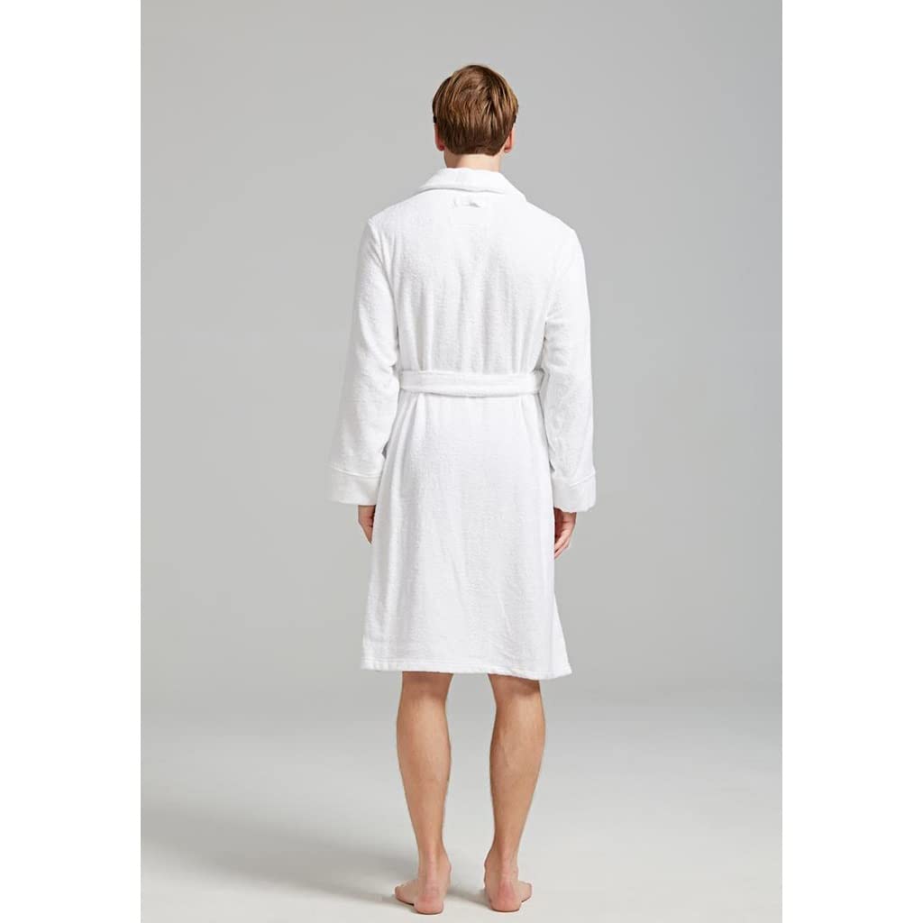 MTFBQ Albornoz De Tela De Rizo, Ropa De Salón Unisex, 100% Algodón Absorbente, Tela De Toalla para Parejas, Bata De Noche, Pijama De Hotel, Bata De Pareja, Cuatro Estaciones, Usable