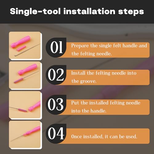 image for QMNNMA Needle Felting Needles, 100Pcs Wool Felting Needles, Needle Fel