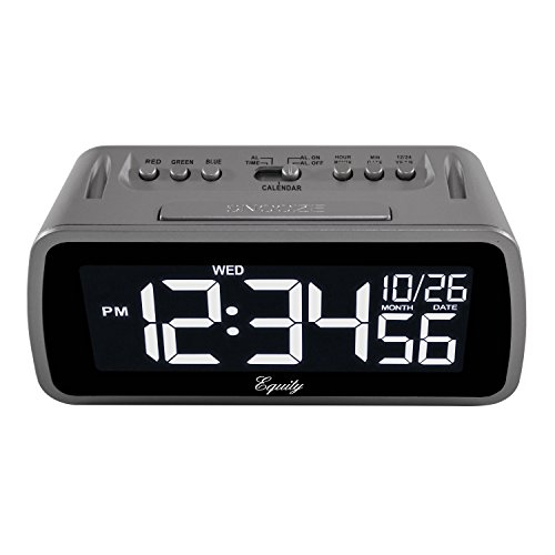 Equity 30451 Lcd Alarm Clock With Color Selectable Display #TOP3