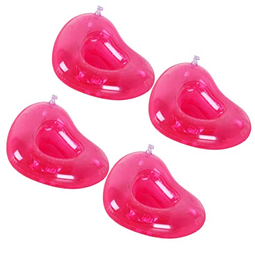 WESIEVYA 4 Piezas Tapete De Cerveza para Nadar Decoraciones para Fiestas Náuticas Pecera En Miniatura Inflable Favores De Fiesta Llavero Sirena Estera De Cerveza De Agua Fiesta Náutica Rosa