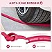 Kohree 25FT RV Water Hose, 5/8'' Premium Drinking Water Hose Leak Free, No Kink and Flexible Garden Hose with Storage Bag, Ideal for RV, Camper, Garden, Truck, Car - Pink