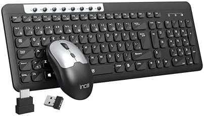 Inca IWS-599 Kablosuz Multimedya Süper Konforlu Çift Alıcılı USB & Type-C Klavye Mouse Set Sayfalarda rahatlıkla ilerlemenizi, şarkı değiştirmenizi, ses açıp kapatmanızı sağlayan multimedya tuşları - Görsel 3