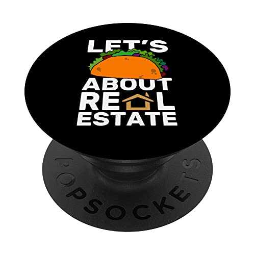 Camiseta Lets Taco About Real Estate Camiseta de agente inmobiliario PopSockets PopGrip Intercambiable