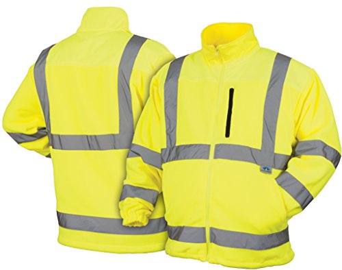 Pyramex Rfj3310X5 Class 3 Fleece Safety Jacket, 5X-Large, Hi-Vis Lime #TOP2