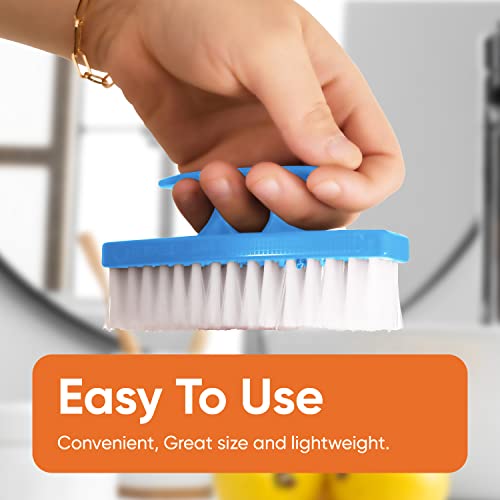 Superio Nail Brush Cleaner With Handle - Durable Brush Scrubber To Clean Toes, Fingernails, Hand Scrubber All Surface Cleaning, Blue Heavy Duty Scrub Brush Stiff Bristles, Easy To Hold #TOP3